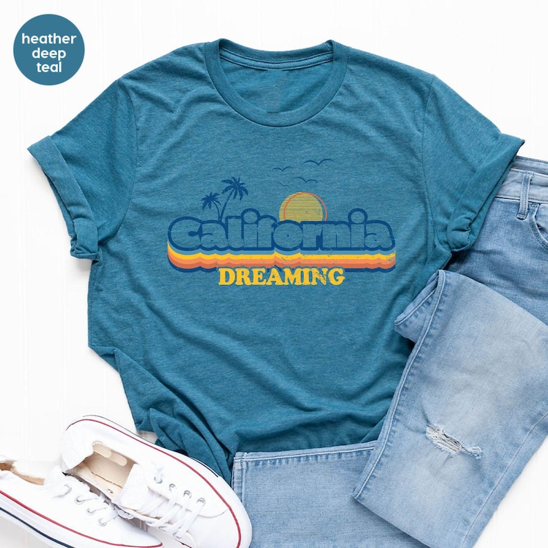 California Dreaming T-Shirt: Retro Style Tee, LA Local Gift Bild 5