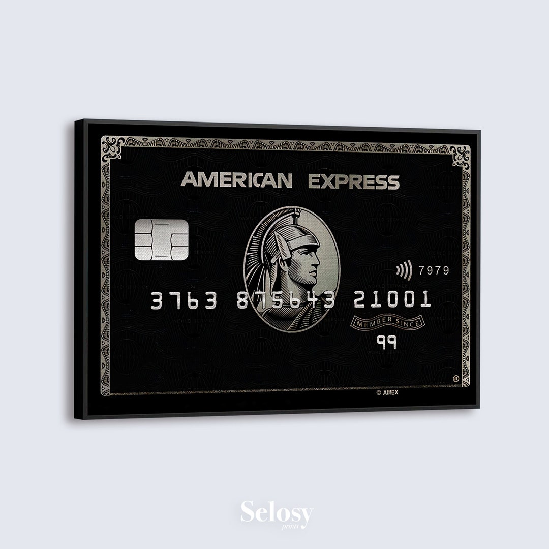 Custom AMEX Card Personalized Canvas American Express Custom Credit