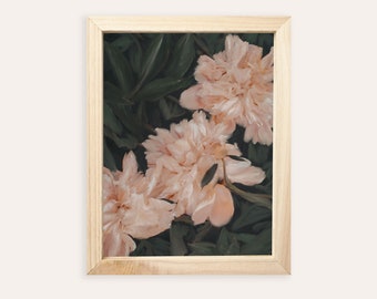 Moody Floral Oil Painting Art Print For Vintage Wall Decor, Vintage Floral Print and Illustration Fine Art Floral, French Country Artwork