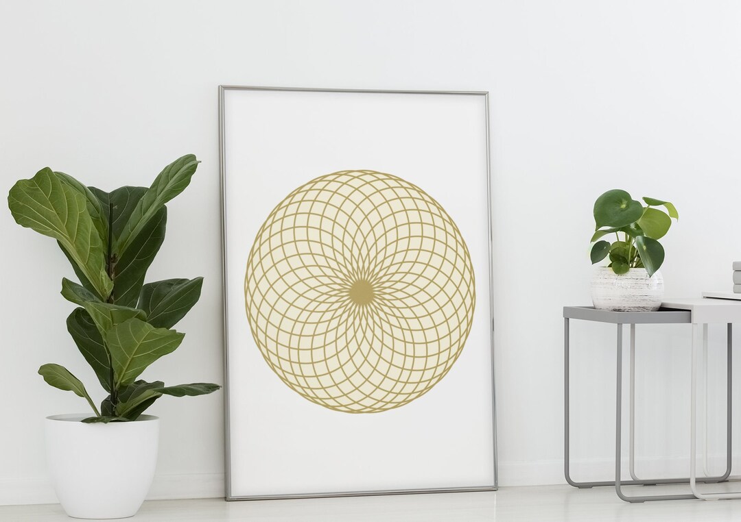 Torus Wall Art Sacred Geometry Flower of Life, Mandala Print, Flash Art ...
