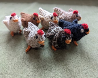 Mini Knitted Chickens - DIGITAL PATTERN