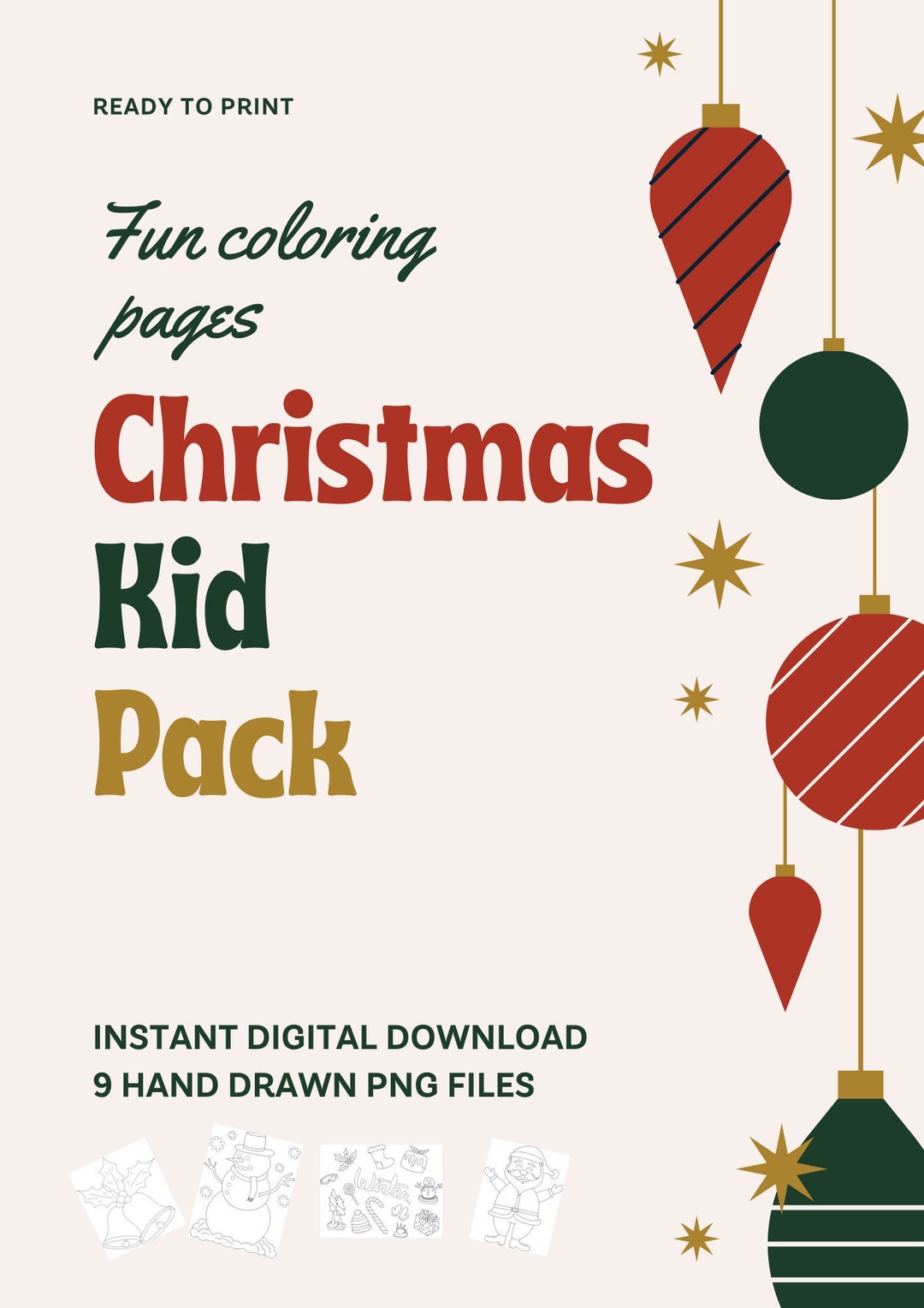 Christmas Drawing Activities for Kids Etsy