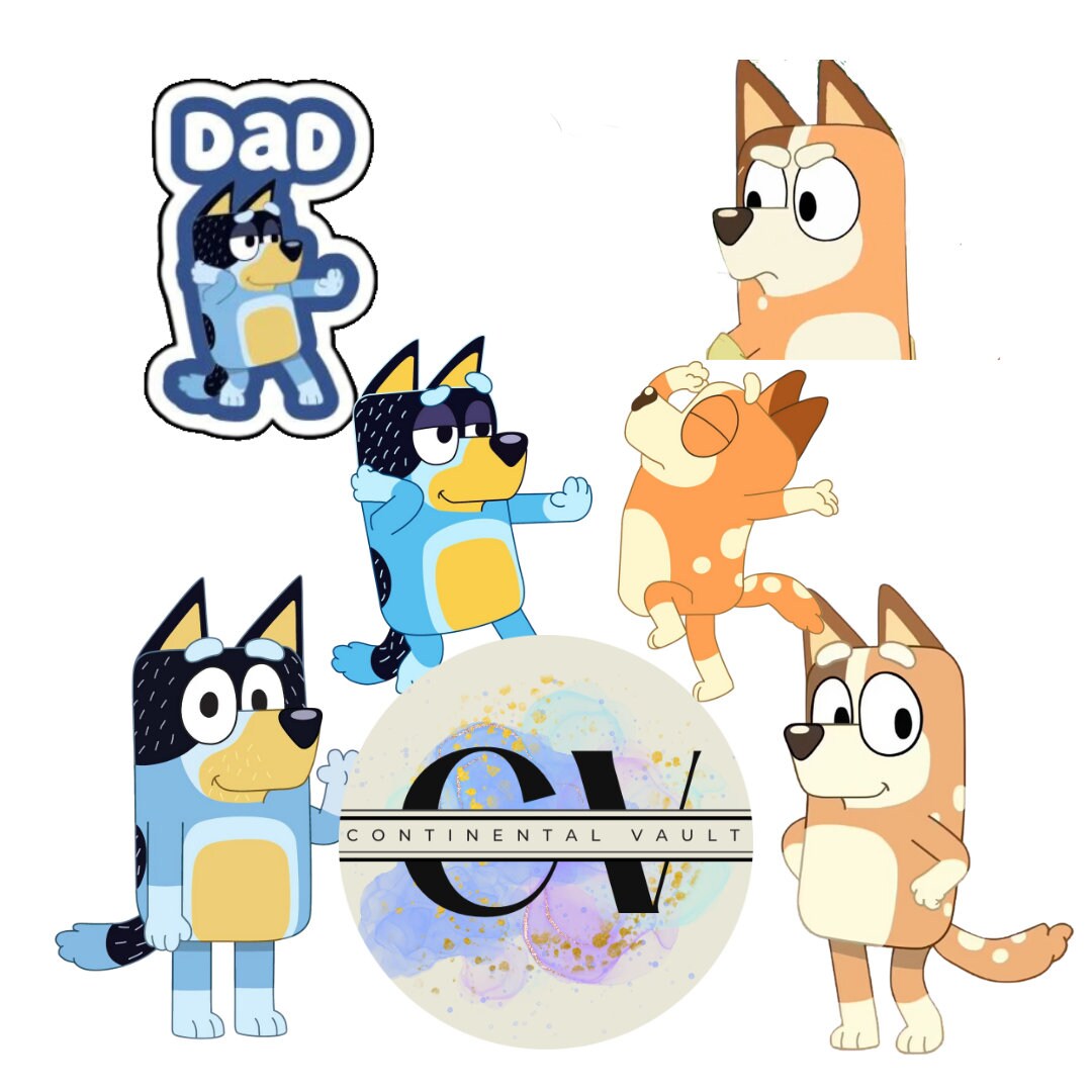Bluey Parents Decal Bundle Chili Heeler Bandit Heeler Etsy