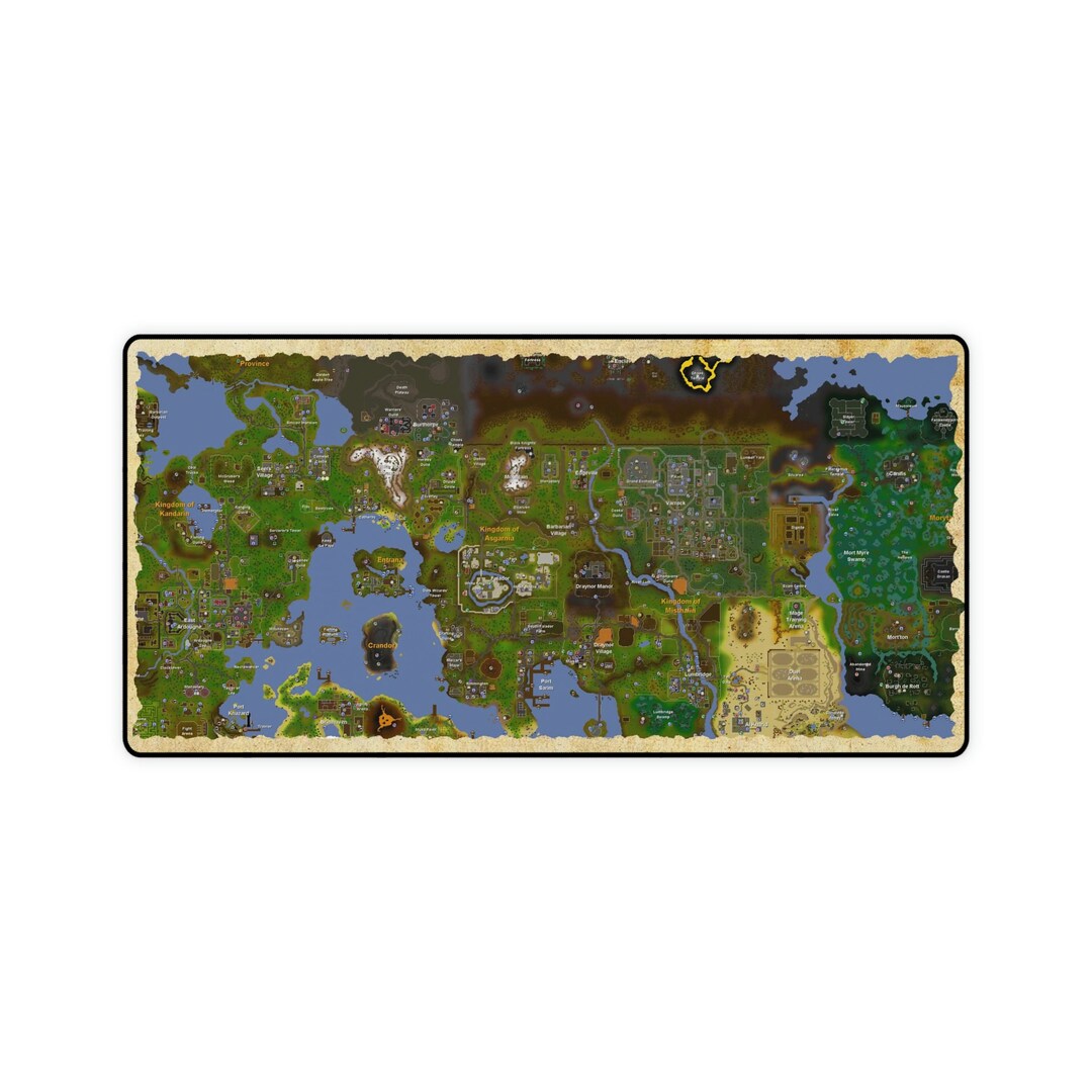 OSRS Tattered Cloth Map Desk Mat Etsy