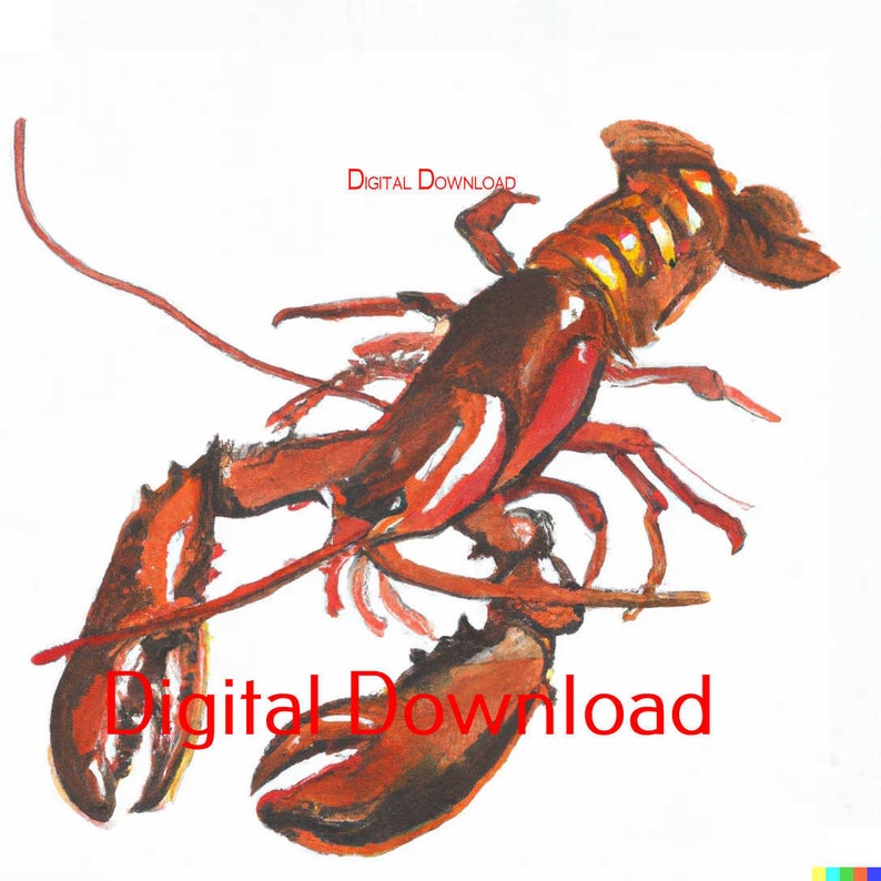 Lobster Drawings Digital Download Printable Art, Printable Decoupage ...