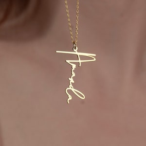 Custom Name Necklace, Personalized Gold Name Necklace, Minimalist Necklace, Gift For Mom, 21st Birthday Gift For Her, Dainty Gold Necklace
