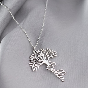 Life Tree Name Necklace, Custom Jewelry, Jewelry For Christmas Gifts, Necklaces For Women Boho, Gifts For Grandma, Women Dainty Necklace