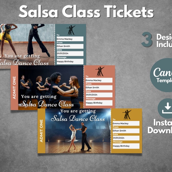 Salsa Lesson Voucher - Etsy