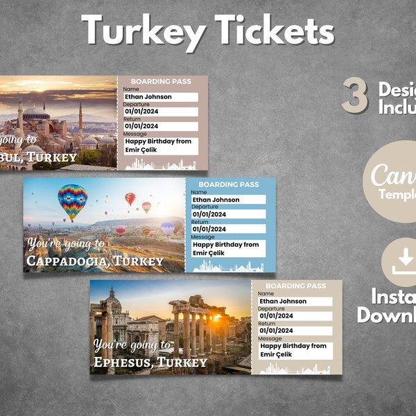 Turkey Voucher Etsy