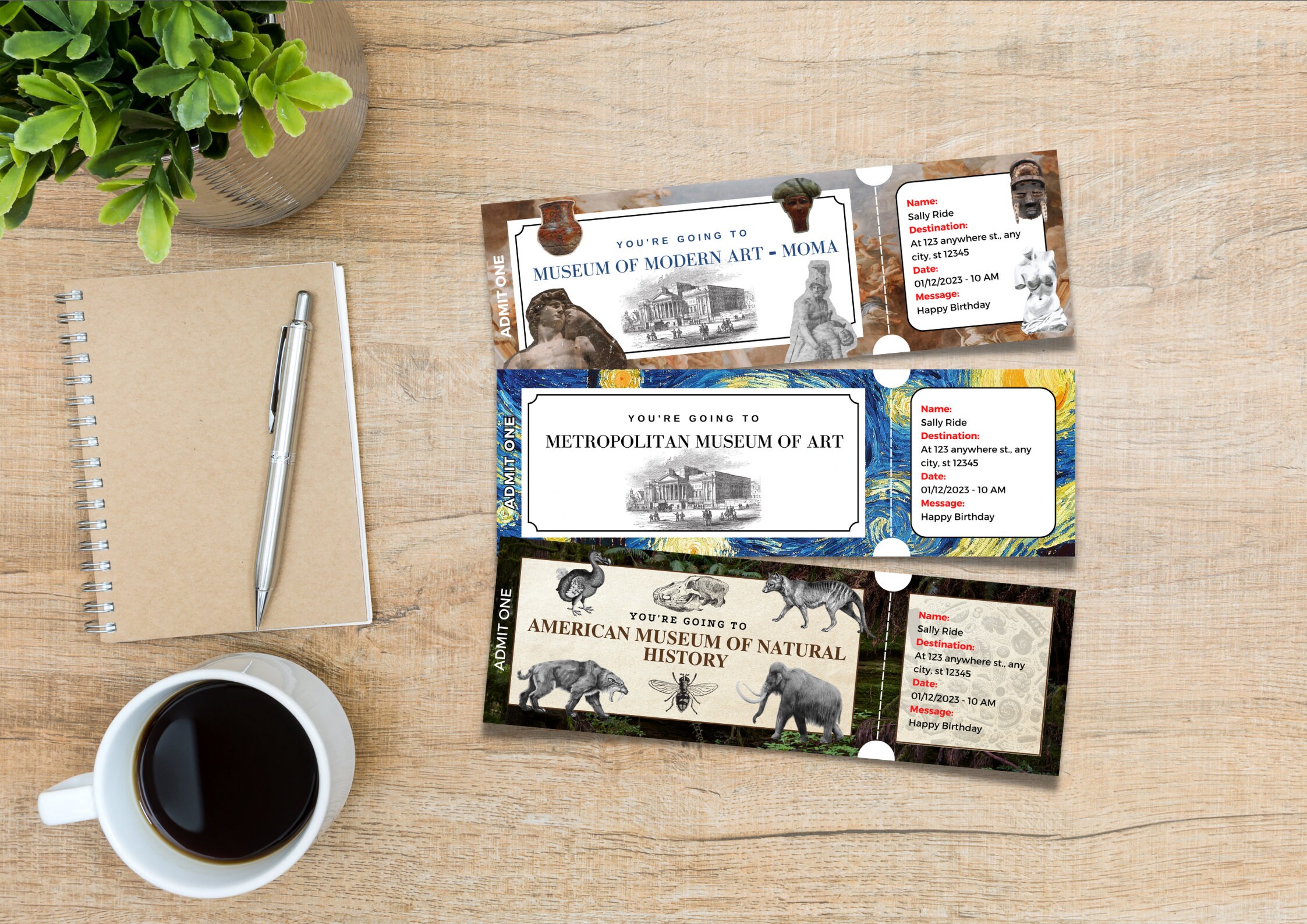 Editable Museum Ticket Template Printable Museum Voucher - Etsy UK