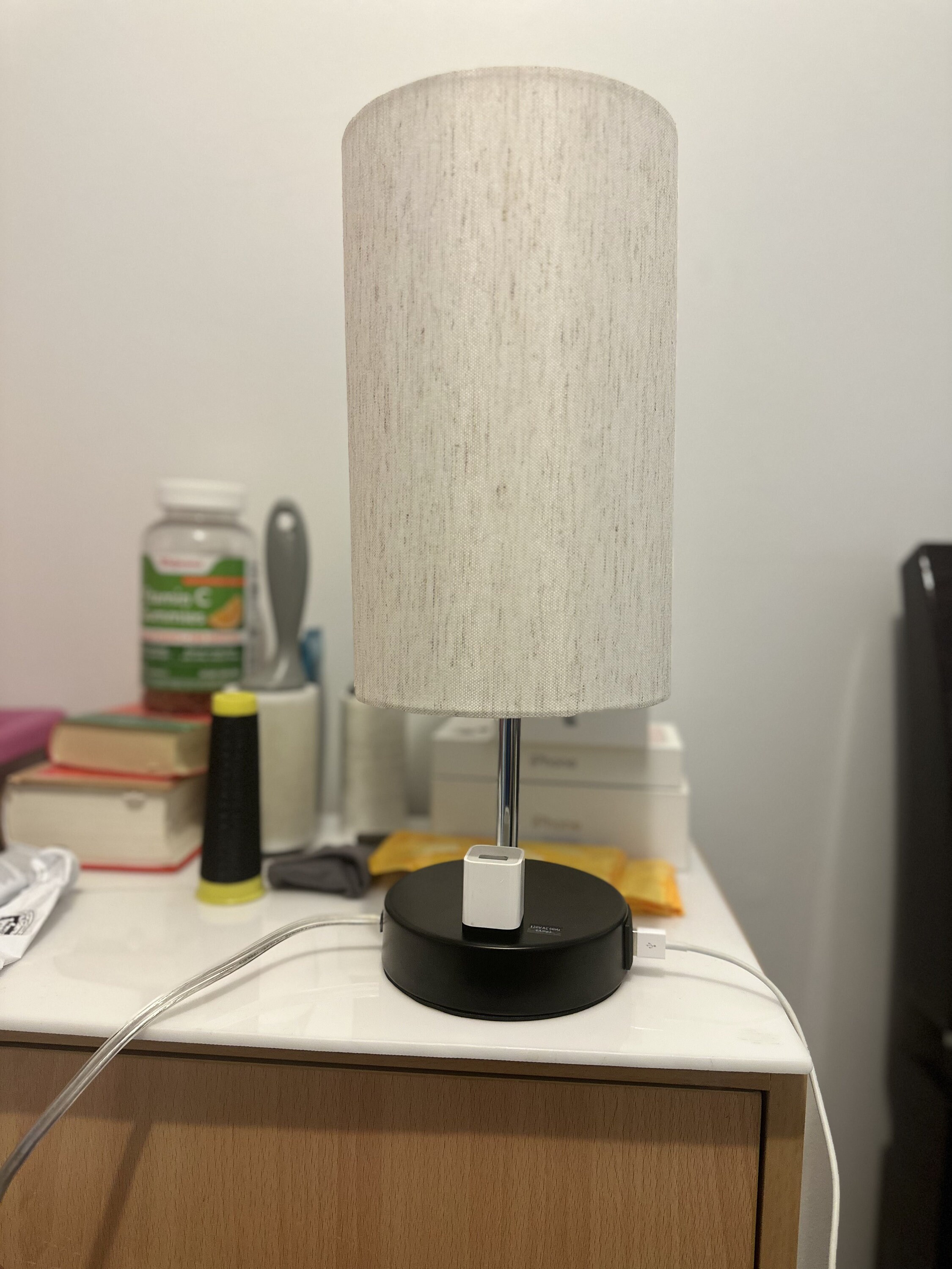 Set of 2 Touch Nightstand Bedside Table Lamp w/ USB Ports Bedroom