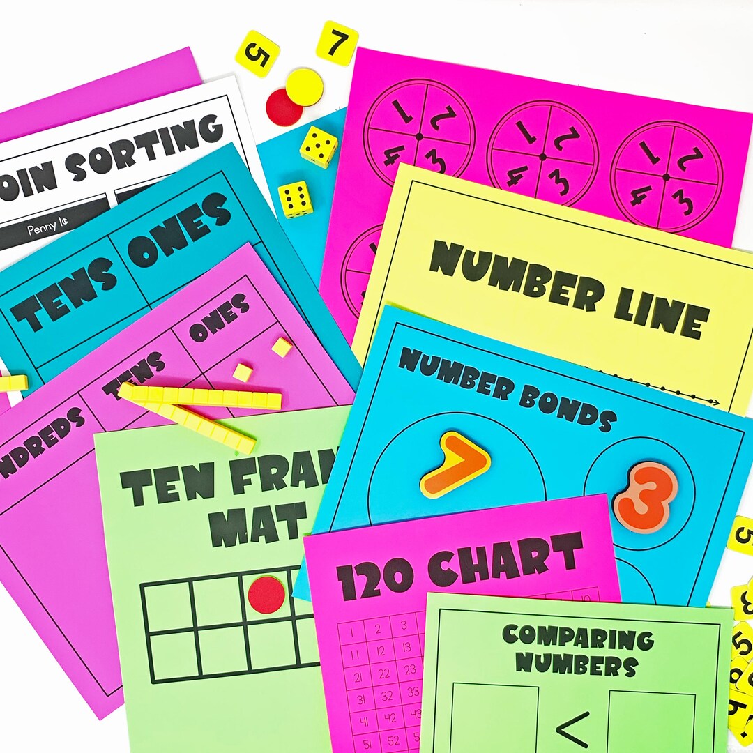Math Learning Mats for Kids Math Manipulatives Math Tools Math ...