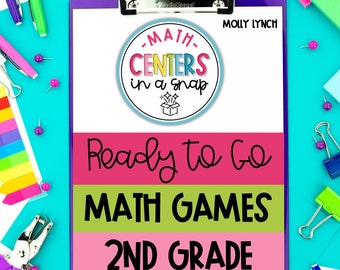 2nd Grade Math Centers | All Materials and Games Included | Centers in a Snap Math Games