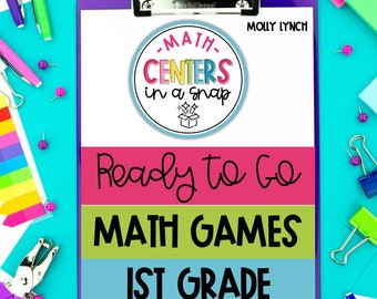 1st Grade Math Centers | All Materials and Games Included | Centers in a Snap Math Games