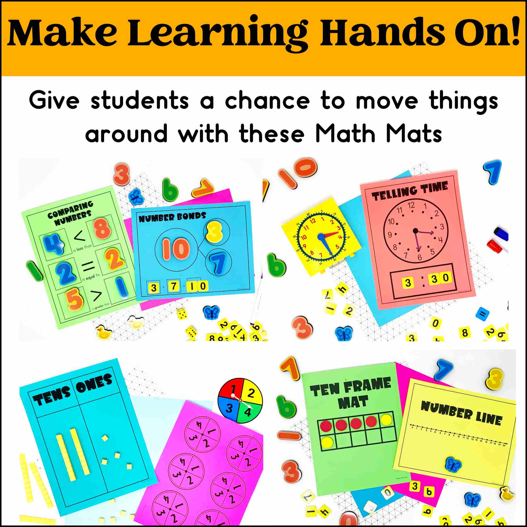 Math Learning Mats for Kids Math Manipulatives Math Tools Math ...