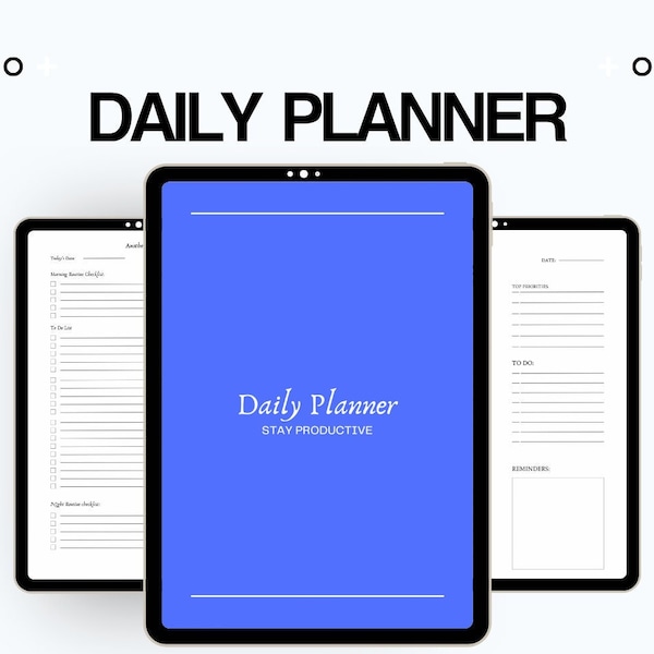 Daily Planner for Busy People Daily Planner for Goodnotes Student Daily Productivity Planner for Mom Digital Planner