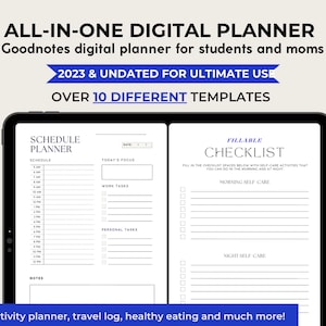 Goodnotes Digital Planner: Student & Mom Productivity Templates (Digital Download)