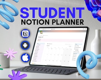 Notion Student Planner Template: Academic Organizer Dashboard