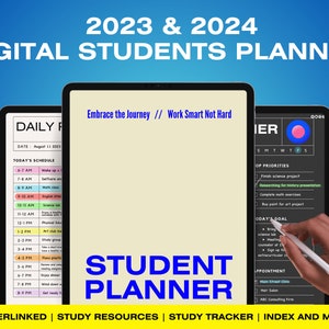 Student Planner, GoodNotes College School, Digital Student Planner, ipad planner, Digital Planner, goodnotes planner Digital diary academic