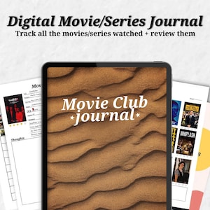Digital Movies/Tv Shows Review Journal for Movies lovers | GoodNotes Journal | Movies, TV Shows | iPad Journal | Entertainment Tracker