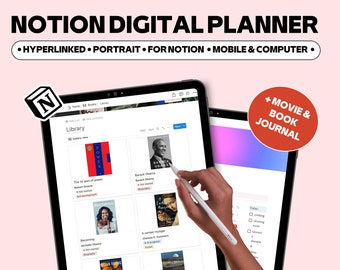 Notion Digital Planner Template: All-in-One Life Organizer (Digital Download)