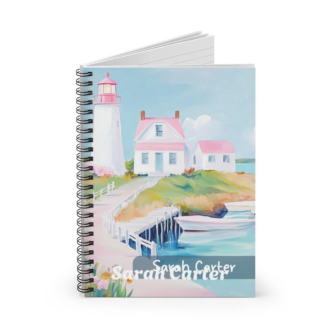 Coastal Lighthouse Journal, Beach House Notebook, Ocean View Journals ...