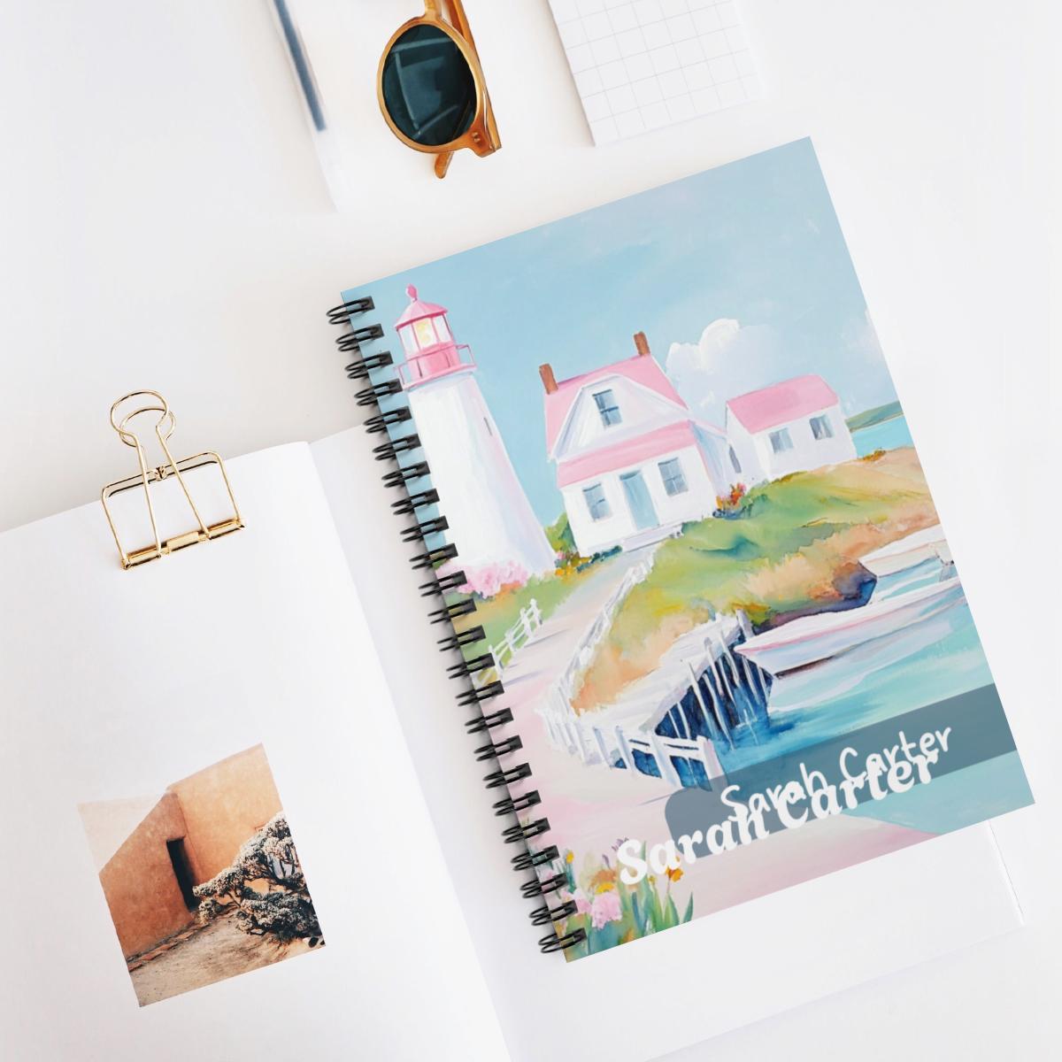 Coastal Lighthouse Journal, Beach House Notebook, Ocean View Journals ...