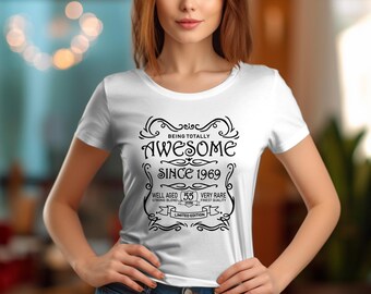 Vintage 1969 Limited Edition T-Shirt, Awesome Since 1969 Tee, Classic 55th Birthday Gift, Retro Style Birthday Shirt, Unisex T-Shirt