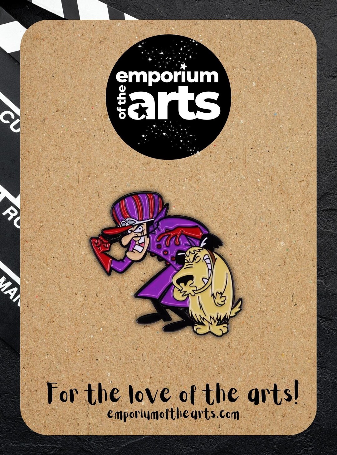 Wacky Races, Dastardly and Mutley Metal & enamel pin badges brooch New