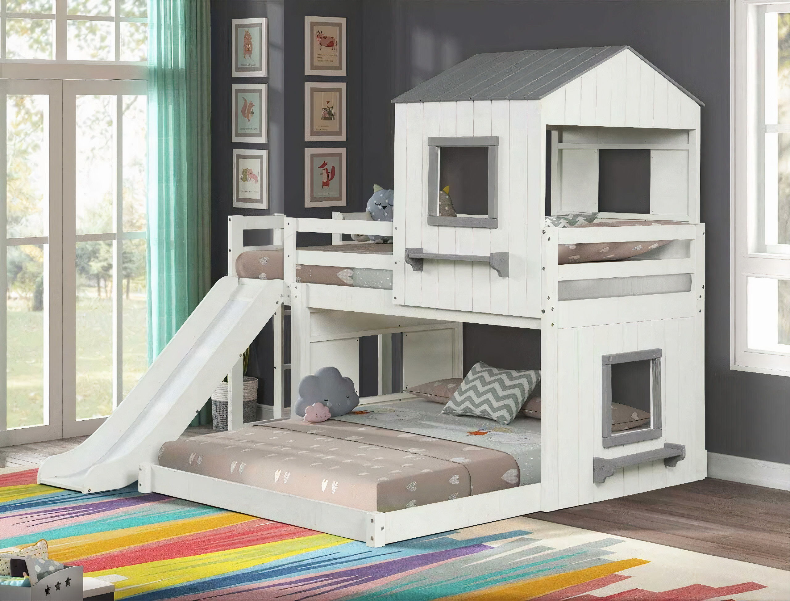 Fortress Twin Over Full Bunk/loft Bed Etsy