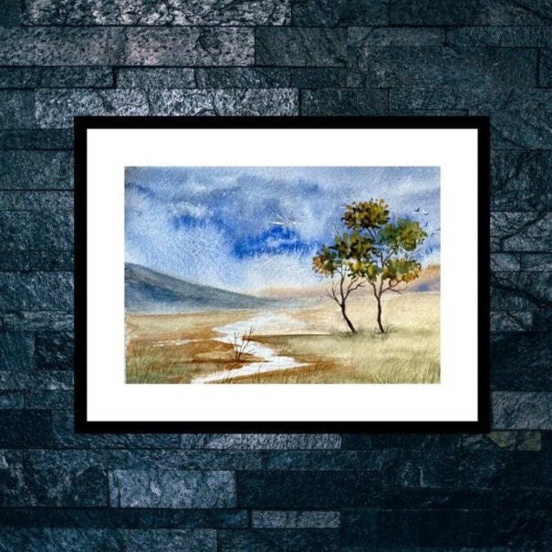Original Watercolor Landscape Painting 5x7 Original Trees - Etsy Canada