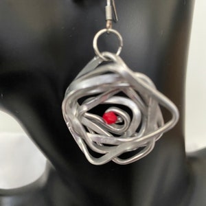 Wire shaped Rose Earrings image 2