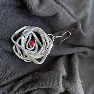 Wire shaped Rose Earrings image 4