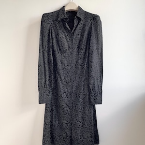 Paul Smith Black Label Dress Cotton Polka Dot Vintage Gems Button Up Shirt 38 XS
