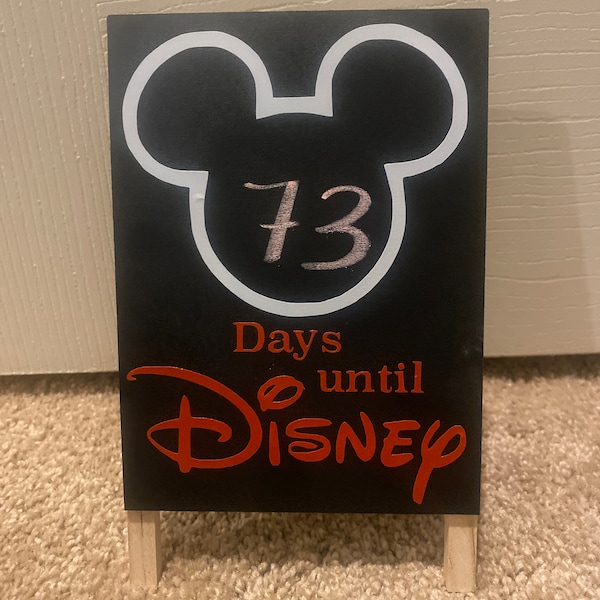 Disney countdown small easel chalkboard