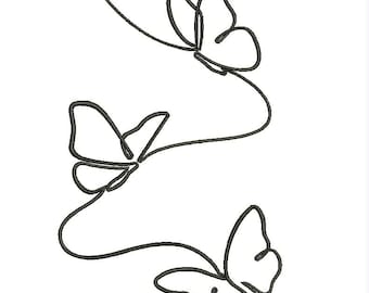 butterflies embroidery design