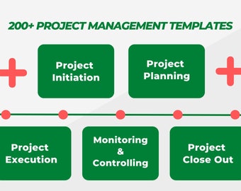200+ sjablonen voor projectbeheer | Initiatie | Planning | Uitvoering | Besturing en bewaking | Sluiten