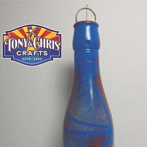 Blue and Multi-Color Glass Incense Bottle