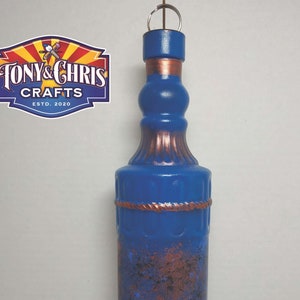 Blue and Bronze Glass Incense bottle