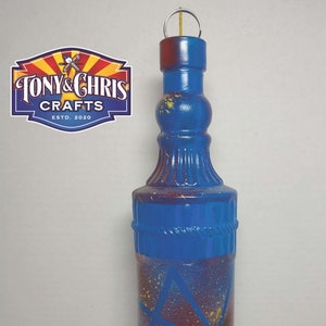 Blue and Red Glass Incense Bottle