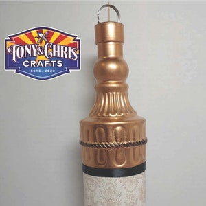 Gold and Beige Glass Incense Bottle