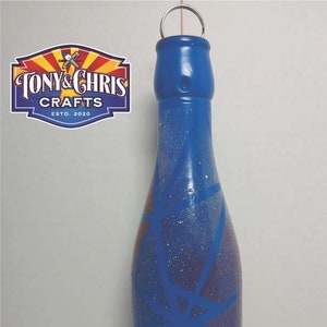 Blue and Multi-Color Glass Incense Bottle