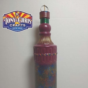 Purple and Rainbow Glass Incense bottle