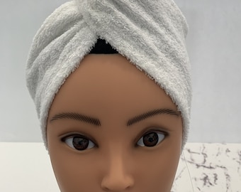 Shower head wrap towel/towel head wrap