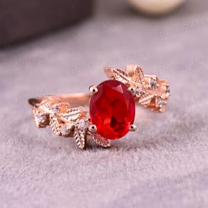 Natural Garnet Engagement Ring 925 Sterling Silver Red Garnet Wedding Ring Statement Ring  Anniversary Gifts January Birthstone Jewelry