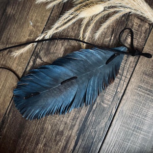 Leather Feather Hat Band - Cowboy Hat Band - Cowgirl Hat Band