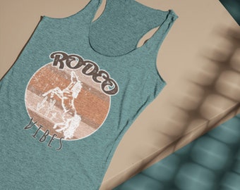 Tank Top with Western Design - Rodeo Vibes