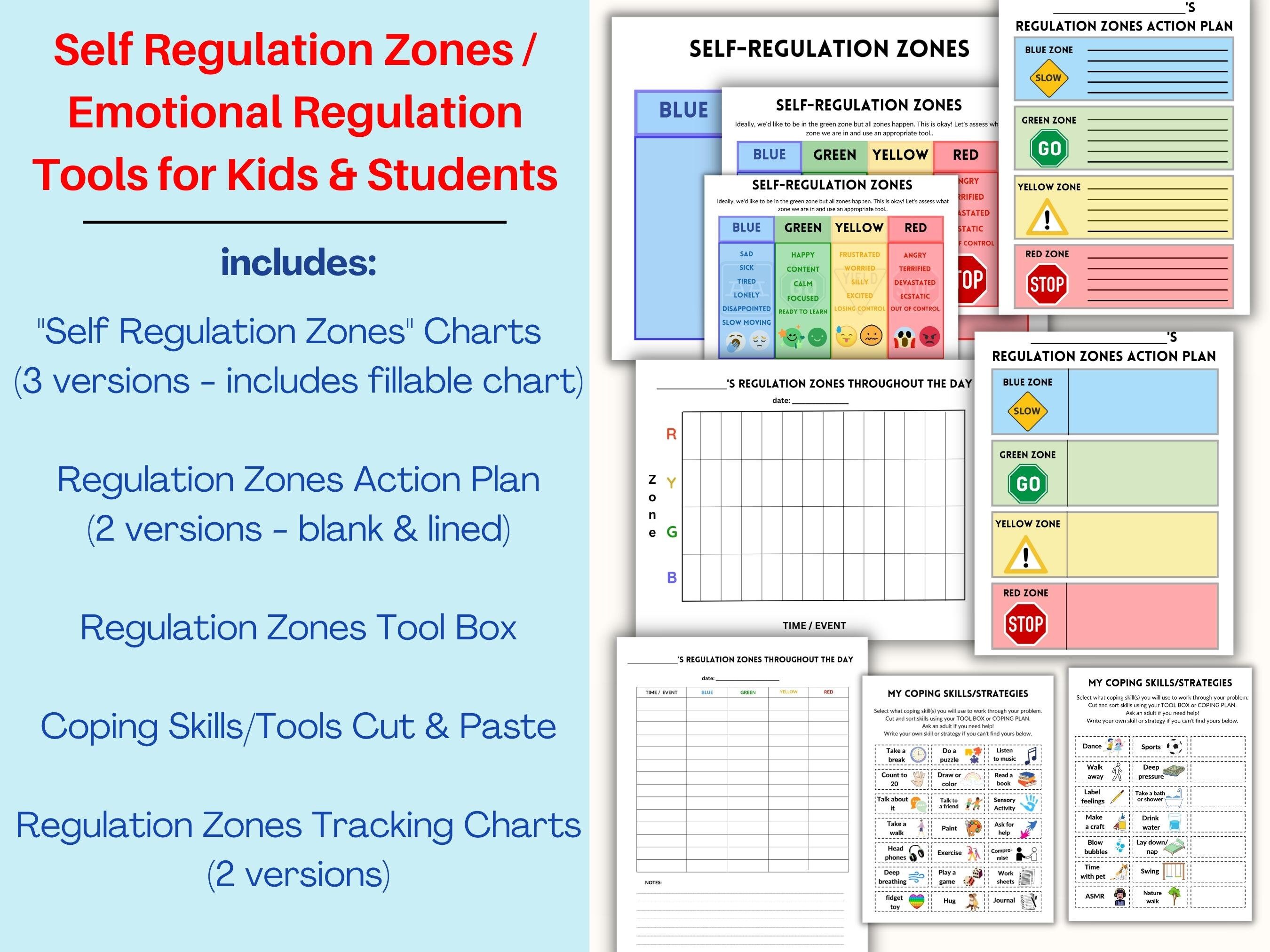 Self Regulation Zones | Emotional Regulation, Kids, Schoolage, Autism ...