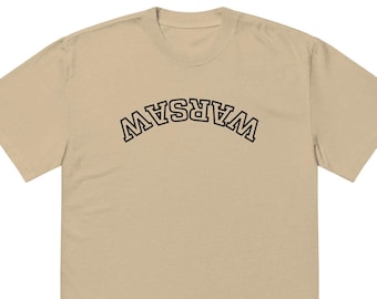 Oversized faded t-shirt with Upside Down WARSAW tee
