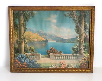 1920s R Atkinson Fox "Blue Lake" Framed Print